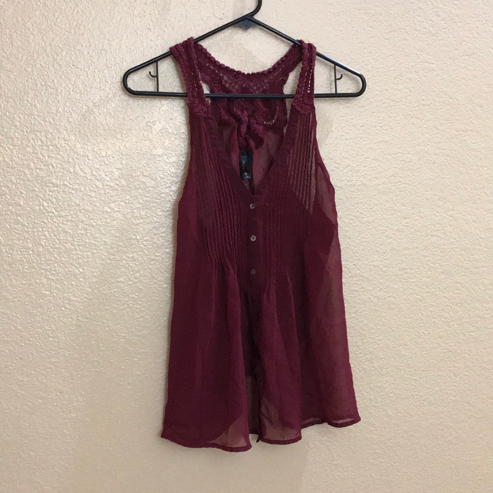 Maroon tank top